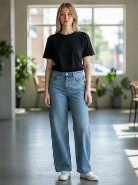 Levis Premium Loose Straight Jeans Blue Denim Medium Wash 17843-0005 W34 L30